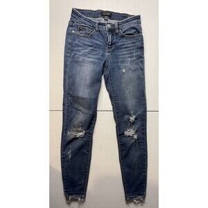 Judy Blue Skinny Fit Jeans, Mid Rise Distressed Women’s 3/26 (JB82138DK)